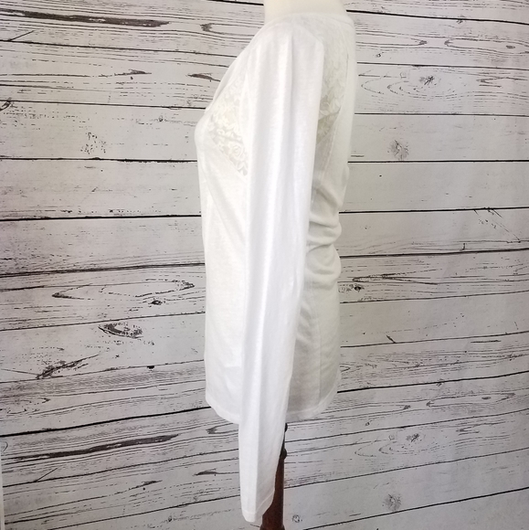 🍋3/$30 Gilly Hicks White Lace Long Sleeve  NWOT - Picture 4 of 8